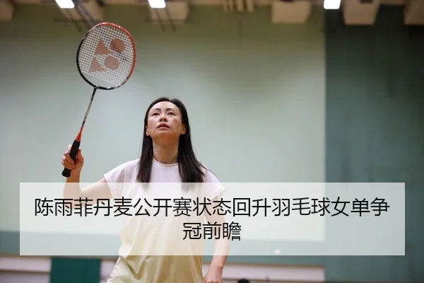 陈雨菲丹麦公开赛状态回升羽毛球女单争冠前瞻